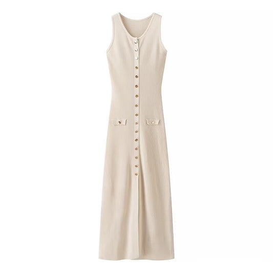 Elegance Sleeveless Slim Knit Dress