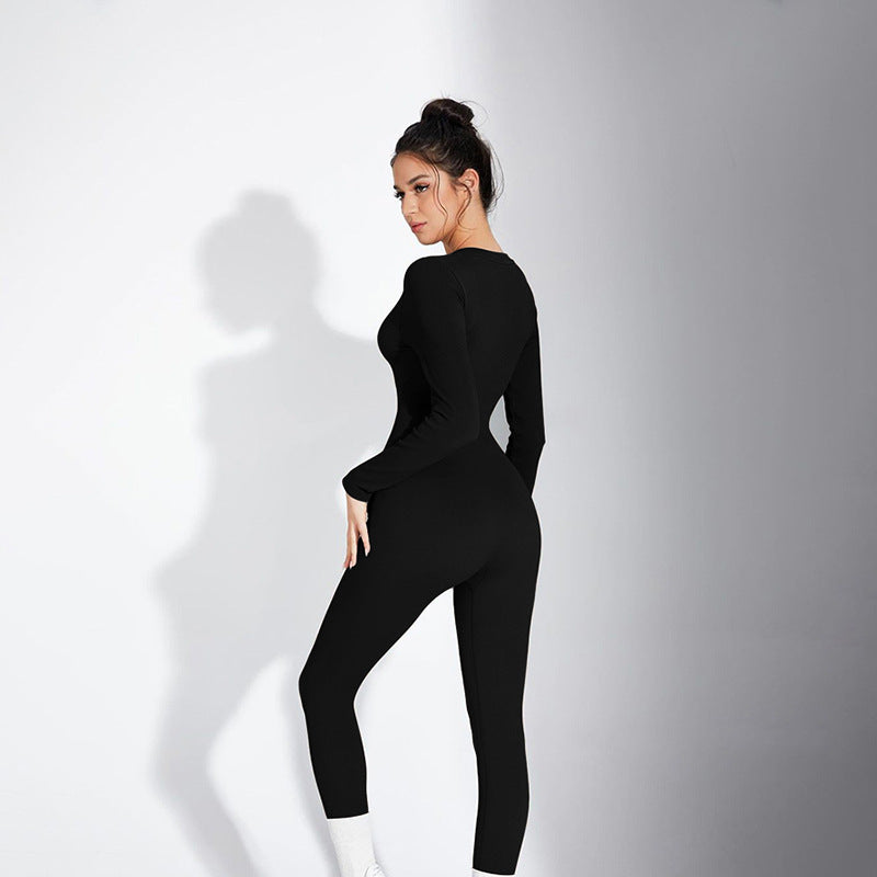 Button-Up Stretch Winter Jumpsuit